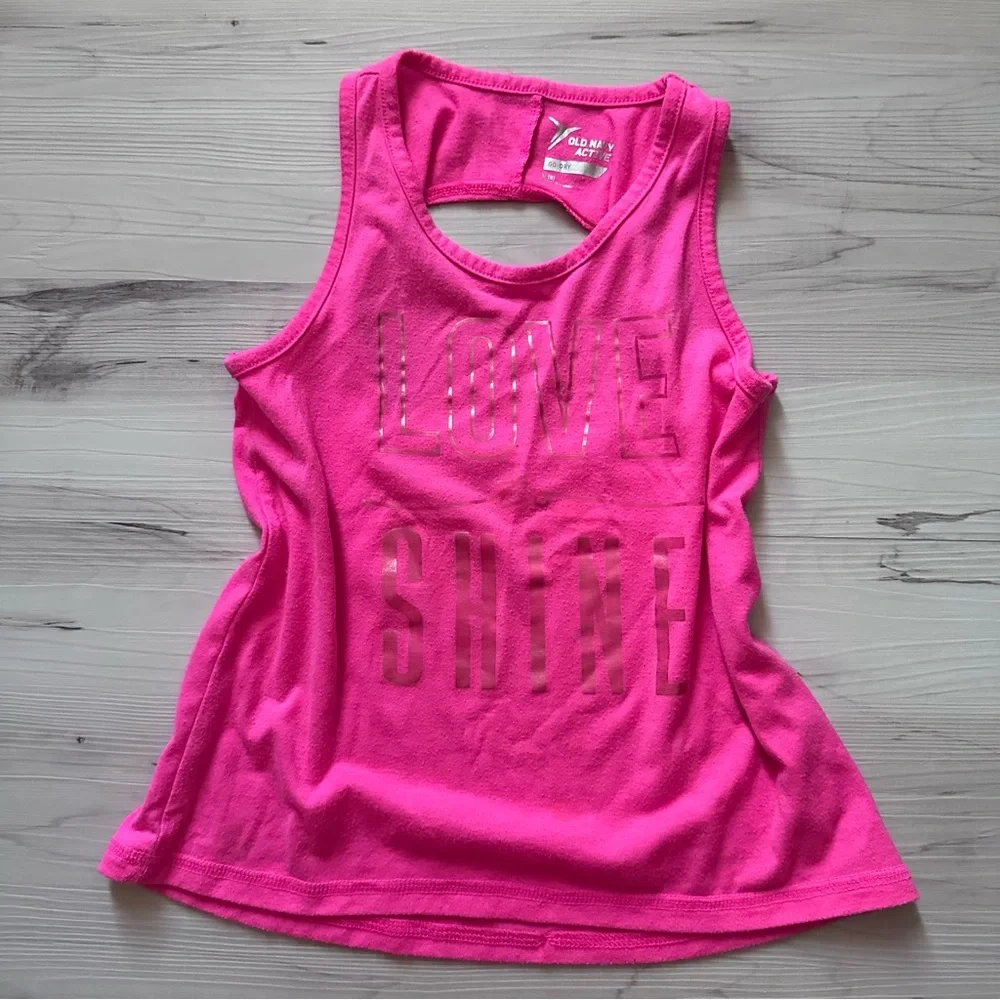 Old Navy Active Fuchsia Hot Pink Tee + Tank Top
